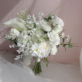 Artificial White Wedding Bouquet Whimsical Bridal Bouquet Wildflower wedding bouquet White Bouquet